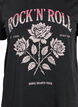 T-shirt i ekologisk bomull med rocktryck, Svart, Packshot image number 2