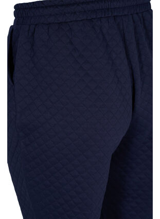 Mönstrade byxor med dragsko och fickor, Navy Blazer, Packshot image number 3