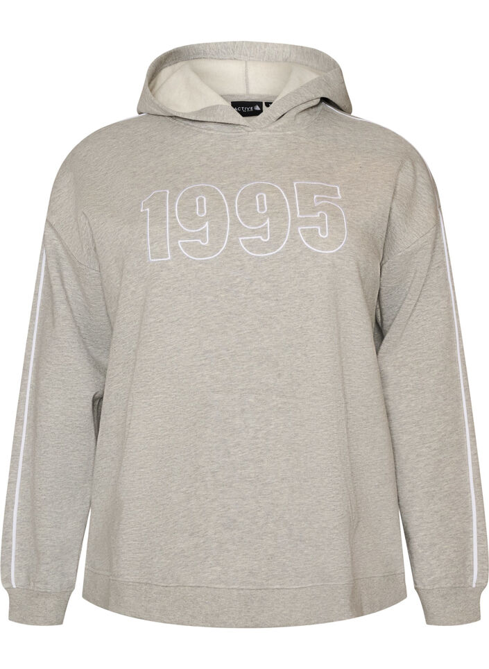 Huvtr&ouml;ja med broderat motiv, Gr&aring;, Packshot image number 0