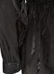 Glansig blus i viskos med peplumeffekt, Svart, Packshot image number 3