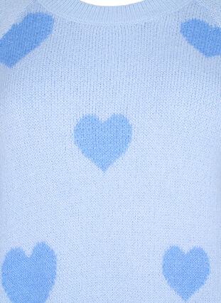 Pullover med hjärtan, Ch. Blue/Blue Bonnet, Packshot image number 2
