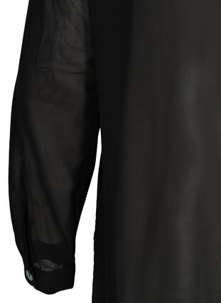Långärmad tunika med knappar, Black, Packshot image number 3