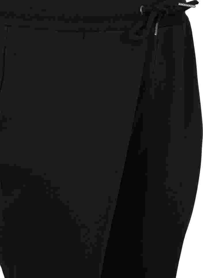 Sweatpants med snörning och fickor, Black, Packshot image number 2