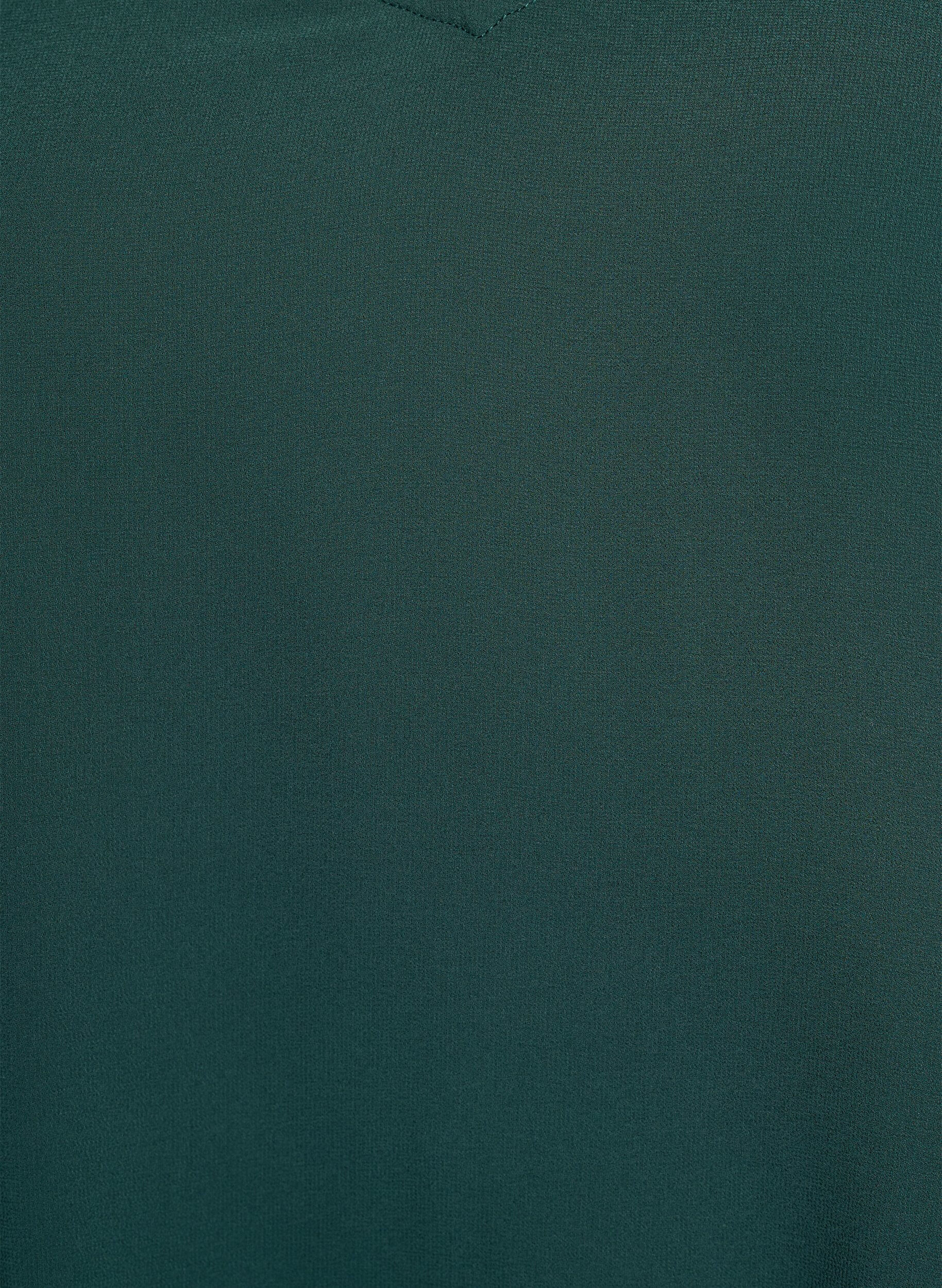 Zizzi Kort festkl&auml;nning i chiffong med lager-p&aring;-lager-effekt, Gr&ouml;n, Packshot image number 2