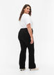 H&ouml;gmidjade jeans med bootcut, Svart, Model image number 1