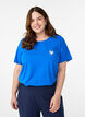 T-shirt med tryck, Bl&aring;, Model image number 0