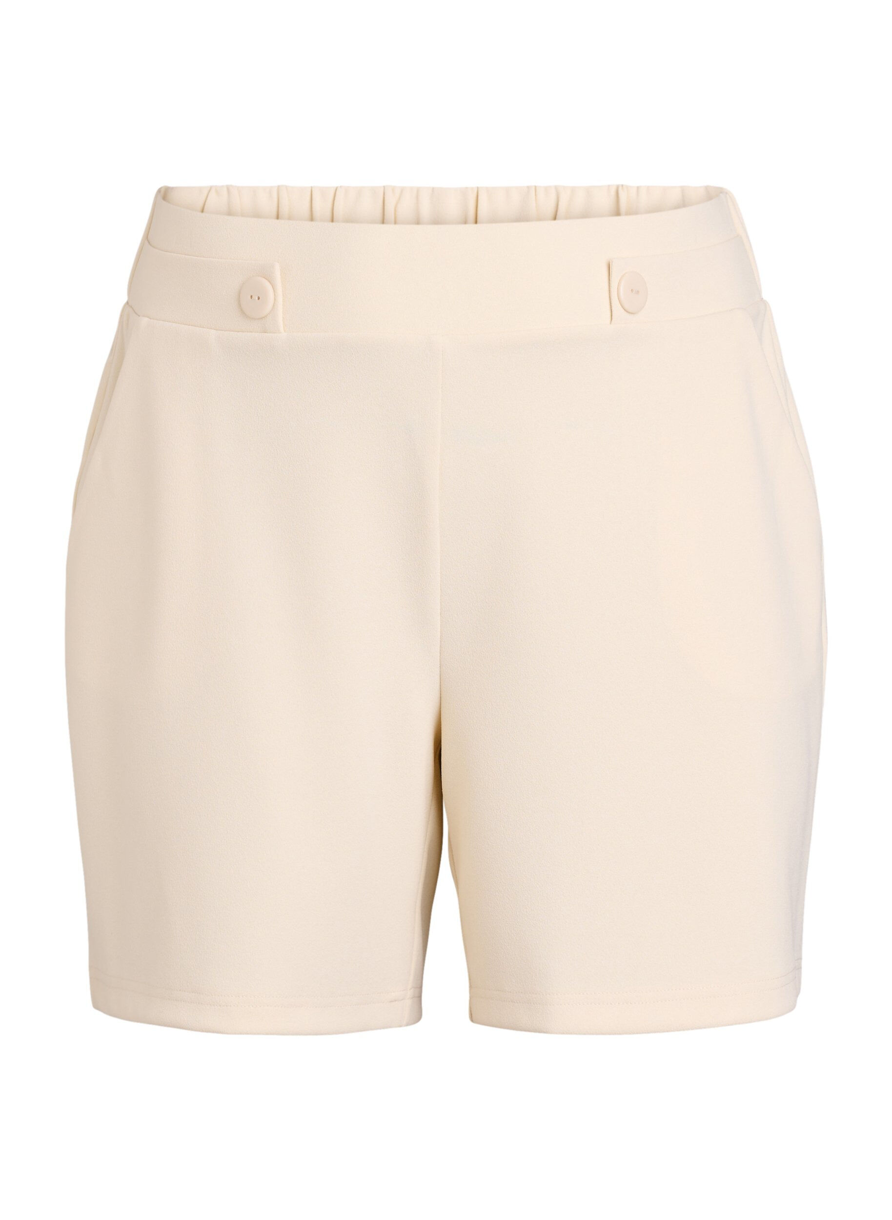 ZizziShorts med fickor och l&ouml;s passform, Beige, Packshot image number 0