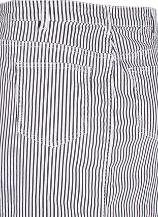 Randig pennkjol med fickor, Black & White Stripe, Packshot image number 3