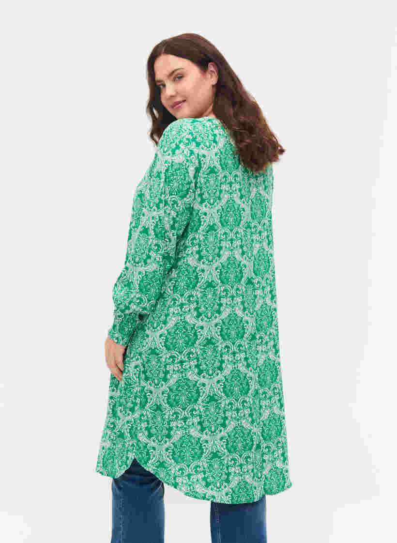 Mönstrad klänning i viskos, Jolly Green Oriental, Model image number 1
