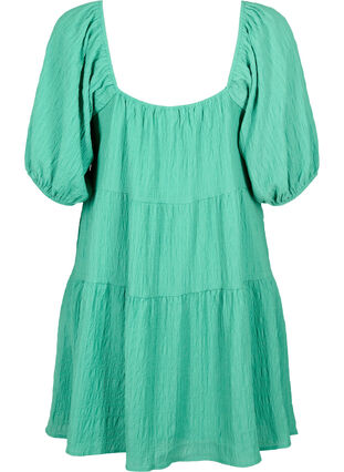 A-linjeformad kort klänning med en V-ringning, Deep Mint, Packshot image number 1