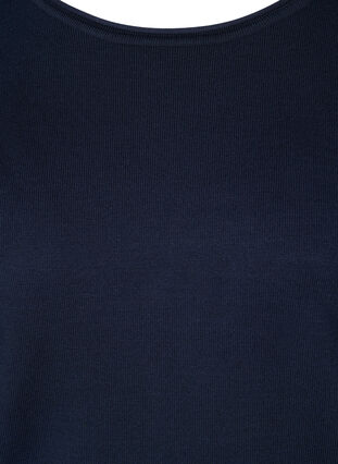 Enfärgad stickad tröja i viskosmix, Night Sky, Packshot image number 2