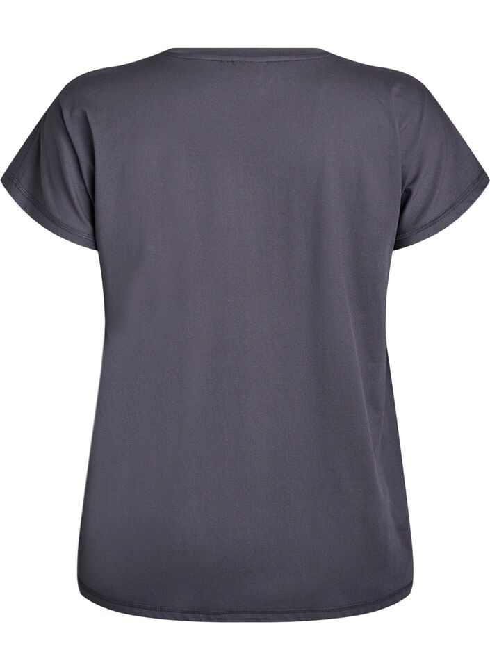 Enf&auml;rgad tr&auml;nings-T-shirt, Gr&aring;, Packshot image number 1