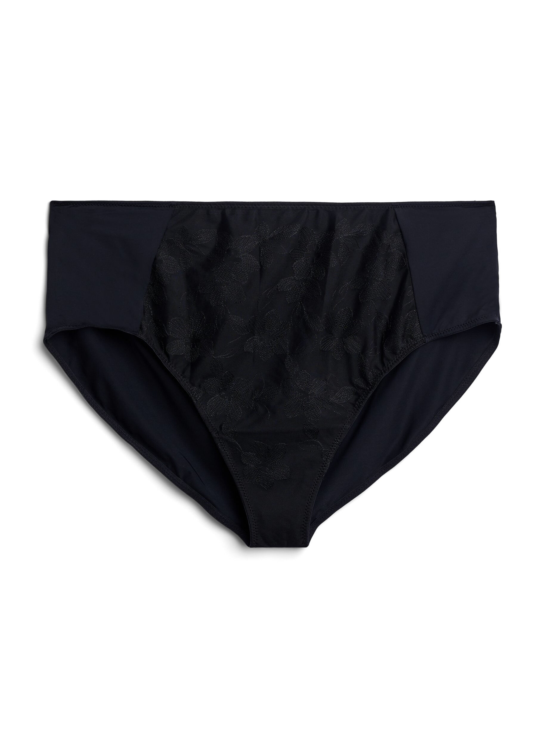 Trosor i mikrofiber med mesh och brodyr