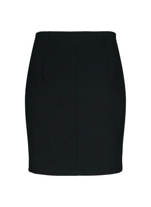 Kroppsnära kjol med läderimitation, Black, Packshot image number 1