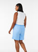 Shorts med fickor och h&ouml;g midja, Bl&aring;, Model image number 2