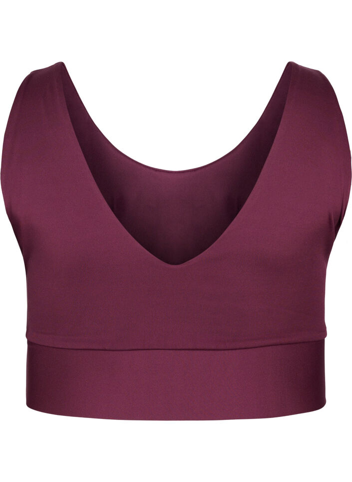CORE, MID SUPPORT SPORTS BRA - Sport-bh med v-rygg, Fig, Packshot image number 1