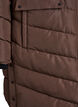 Quiltad vinterkappa med huva, Brun, Packshot image number 3