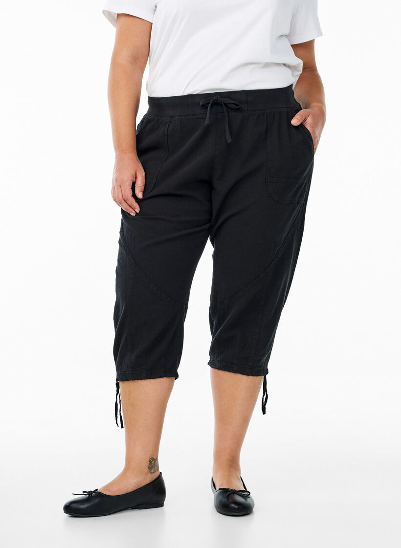 Knickers i bomull, Svart, Model image number 2