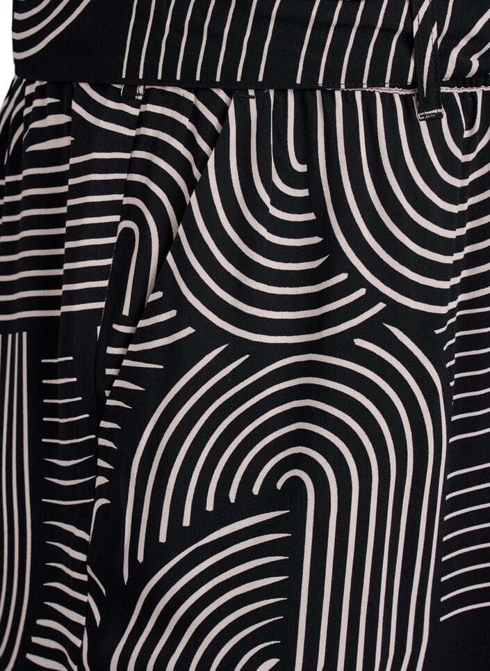 Viskosbyxor med h&ouml;g midja, Svart, Packshot image number 2