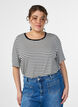 T-shirt i TENCEL&trade; Lyocell med r&auml;nder, Vit, Model image number 0