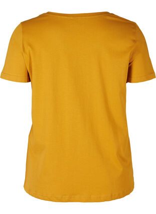 T-shirt i bomull med tryck, Harvest Gold 72, Packshot image number 1