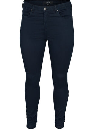 Super slim Amy jeans med hög midja, Unwashed, Packshot image number 0