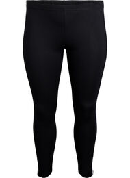 Leggings i viskos med sidostrimmor, Black W. Stripe
