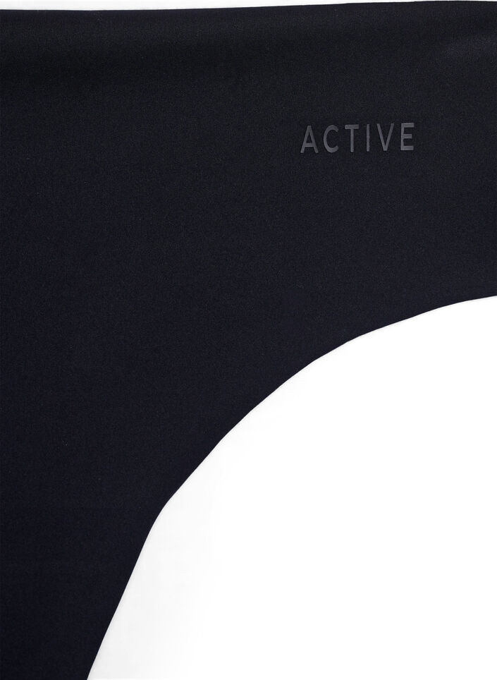 2-pack osynliga G-streng träningsunderkläder, Svart, Packshot image number 2