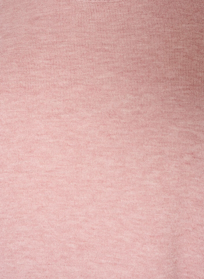 Stickad blus med rund halsringning, Rosa, Packshot image number 2