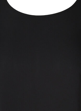 Kortärmad tunika med rund hals, Black, Packshot image number 2