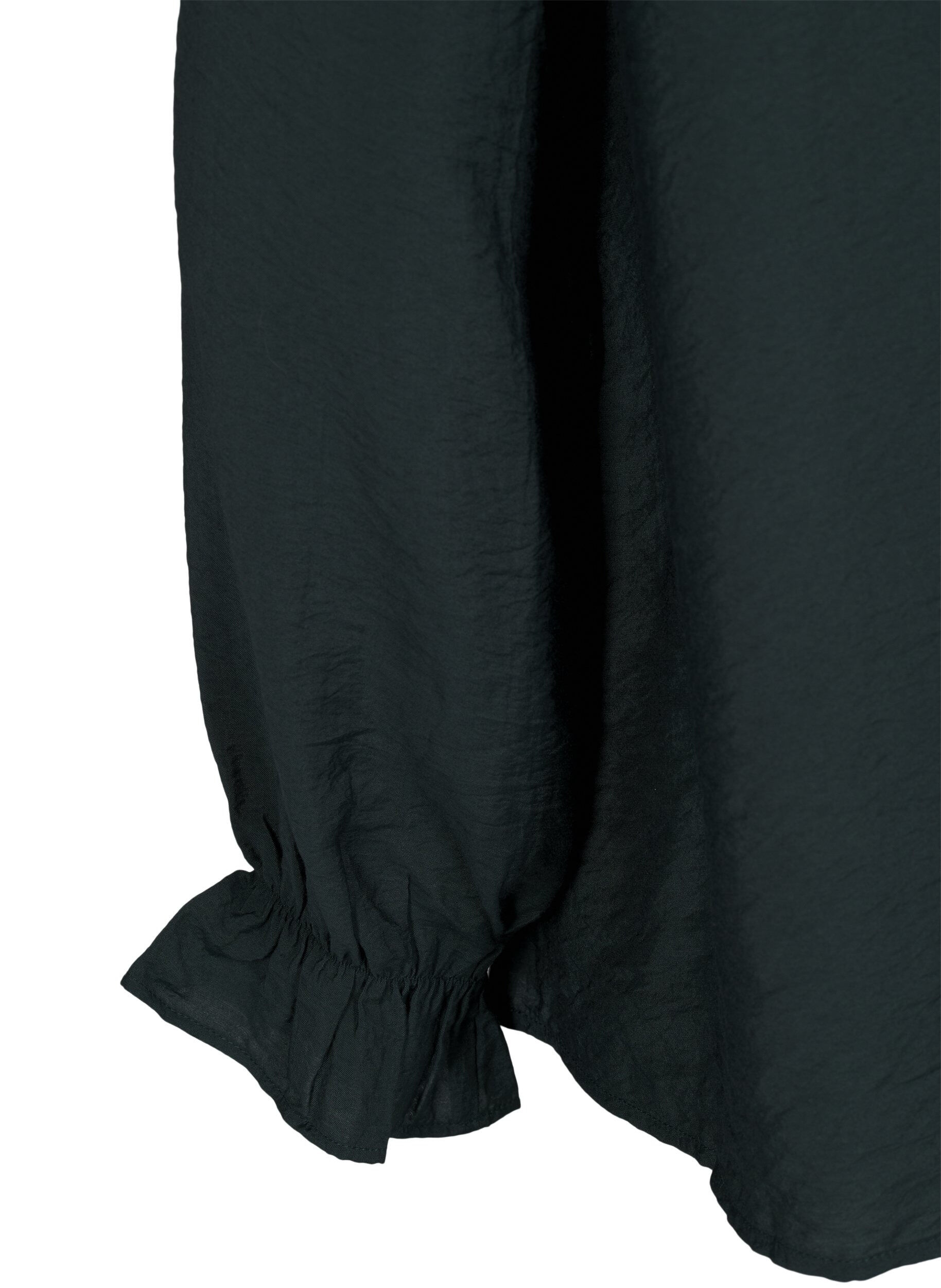 Zizzi L&aring;ng&auml;rmad blus med v-ringning, Scarab, Packshot image number 3