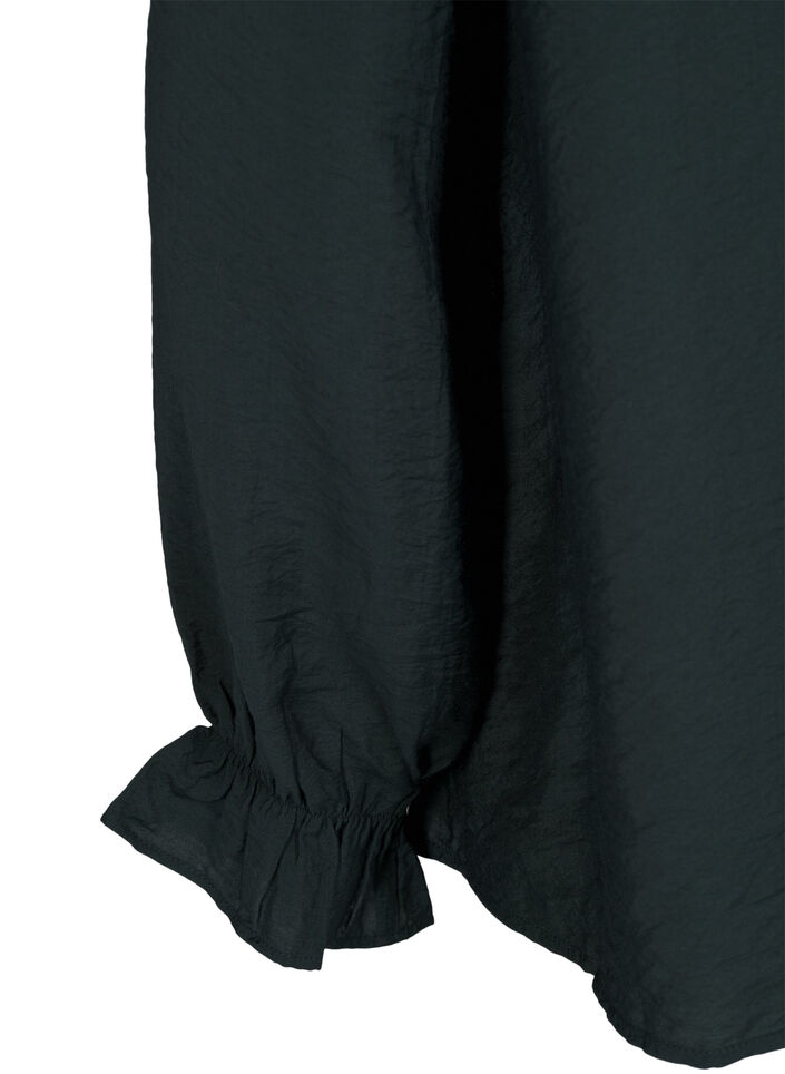 Långärmad blus med v-ringning, Scarab, Packshot image number 3