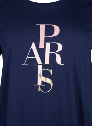 T-shirt i bomull med texttryck, Medieval B. w. Paris, Packshot image number 2