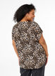 Kortärmad blus med leopardmönster, Leopard AOP, Model image number 1