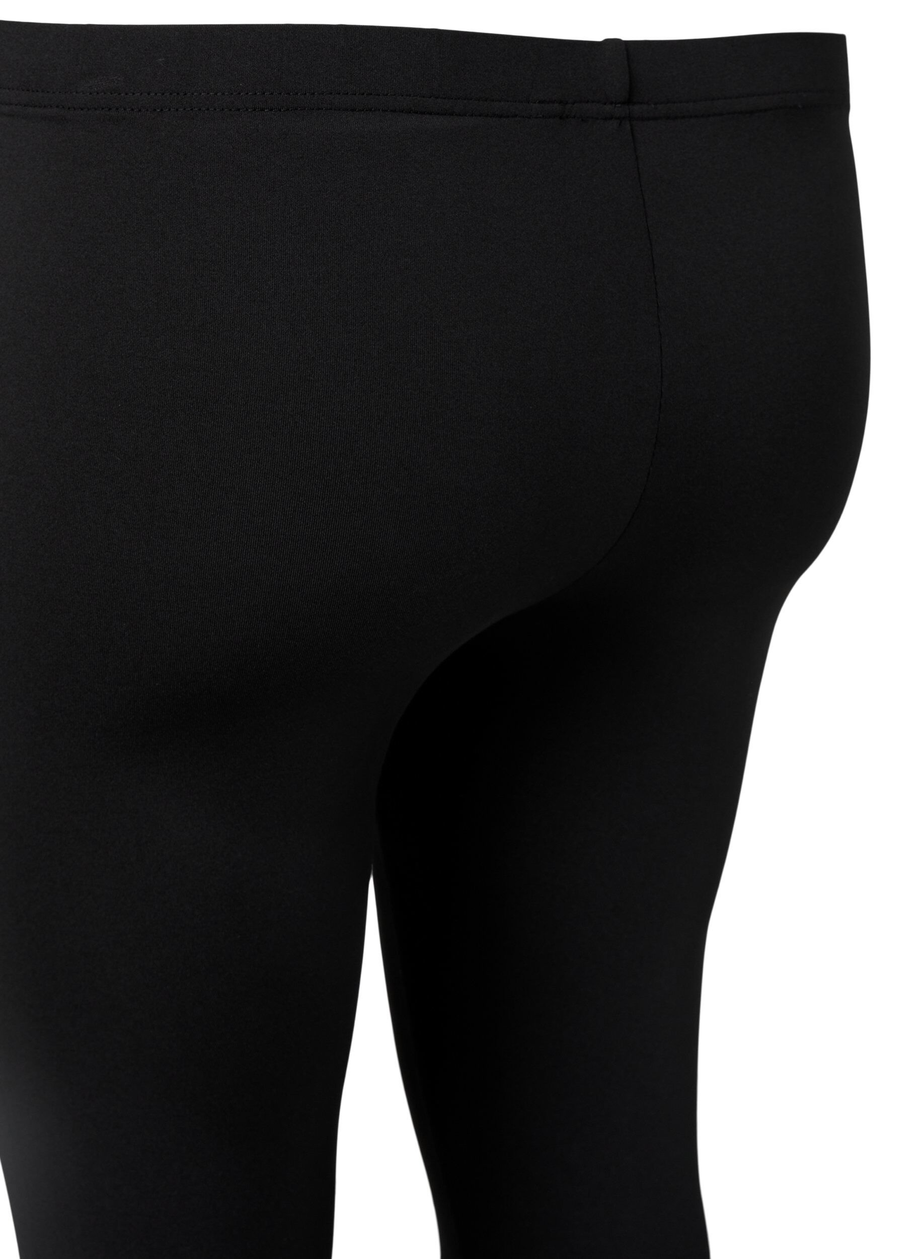 Zizzi 2-pack leggings i 3/4-l&auml;ngd, Svart, Packshot image number 3