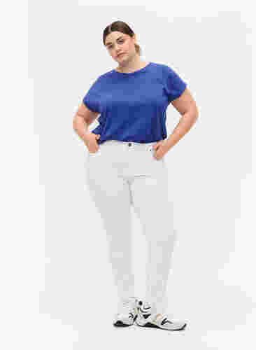Kortärmad t-shirt i bomullsmix, Royal Blue, Model image number 2