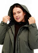 Parkas med huva och justerbar midja, Black Olive, Model image number 3