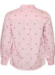 Skjorta med broderade blommor, Rosa, Packshot image number 1