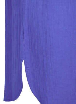 Ärmlös bomullsklänning med a-linjeform, Dazzling Blue, Packshot image number 3