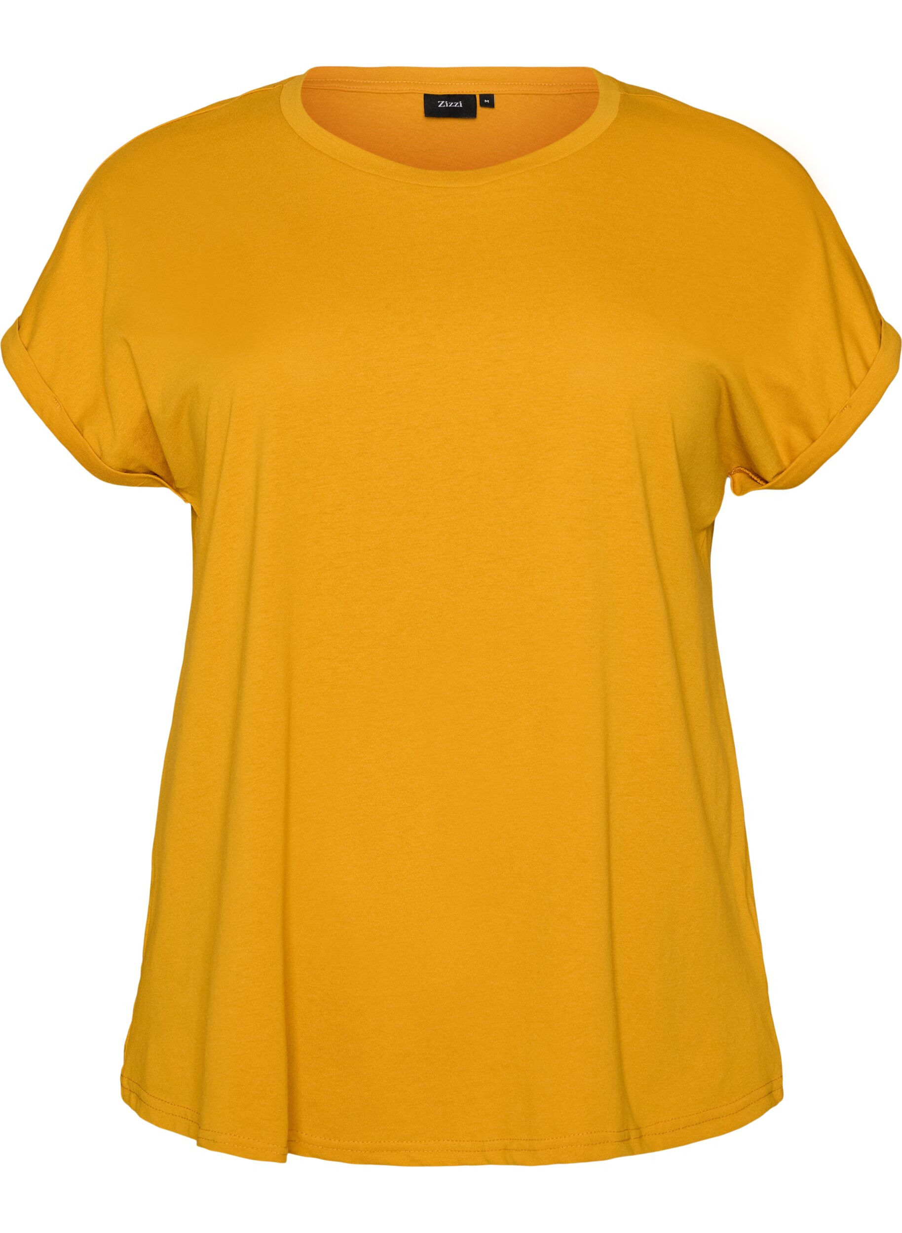 Kort&auml;rmad t-shirt i bomullsmix