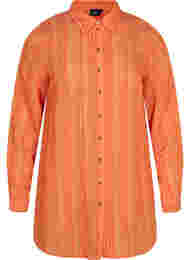 Lång randig skjorta med långa ärmar, Harvest Pumpkin