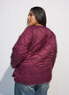 Quiltad jacka med tryckknappar och rund hals, M&ouml;rk Bordeaux, Model image number 2