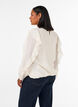 Blus med volanger och ballongform, Vanilla, Model image number 2
