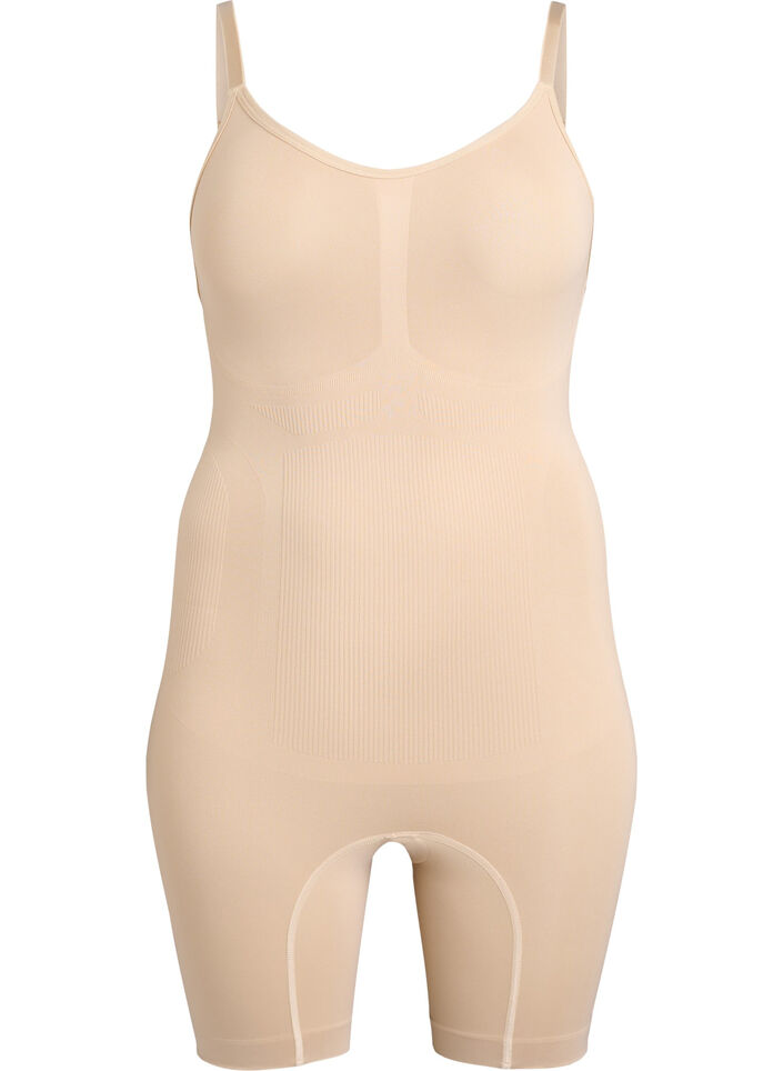 Shapewearbody med &ouml;ppning i grenen, Beige, Packshot image number 0