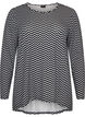 M&ouml;nstrad blus med l&aring;nga &auml;rmar, Bl&aring;, Packshot image number 0