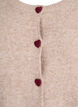 Cardigan med hj&auml;rtformade knappar, Beige, Packshot image number 2