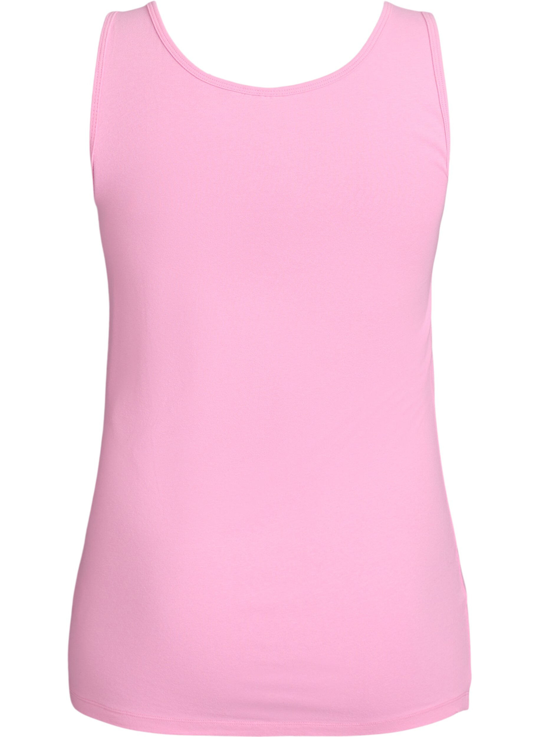 ZizziSolid f&auml;rg bas topp i bomull, Rosa, Packshot image number 1
