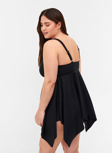 Tankini med kjol och mjuk vaddering, Black, Model image number 1