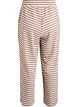 Randiga pyjamasbyxor med h&ouml;g midja och vida ben, Beige, Packshot image number 1