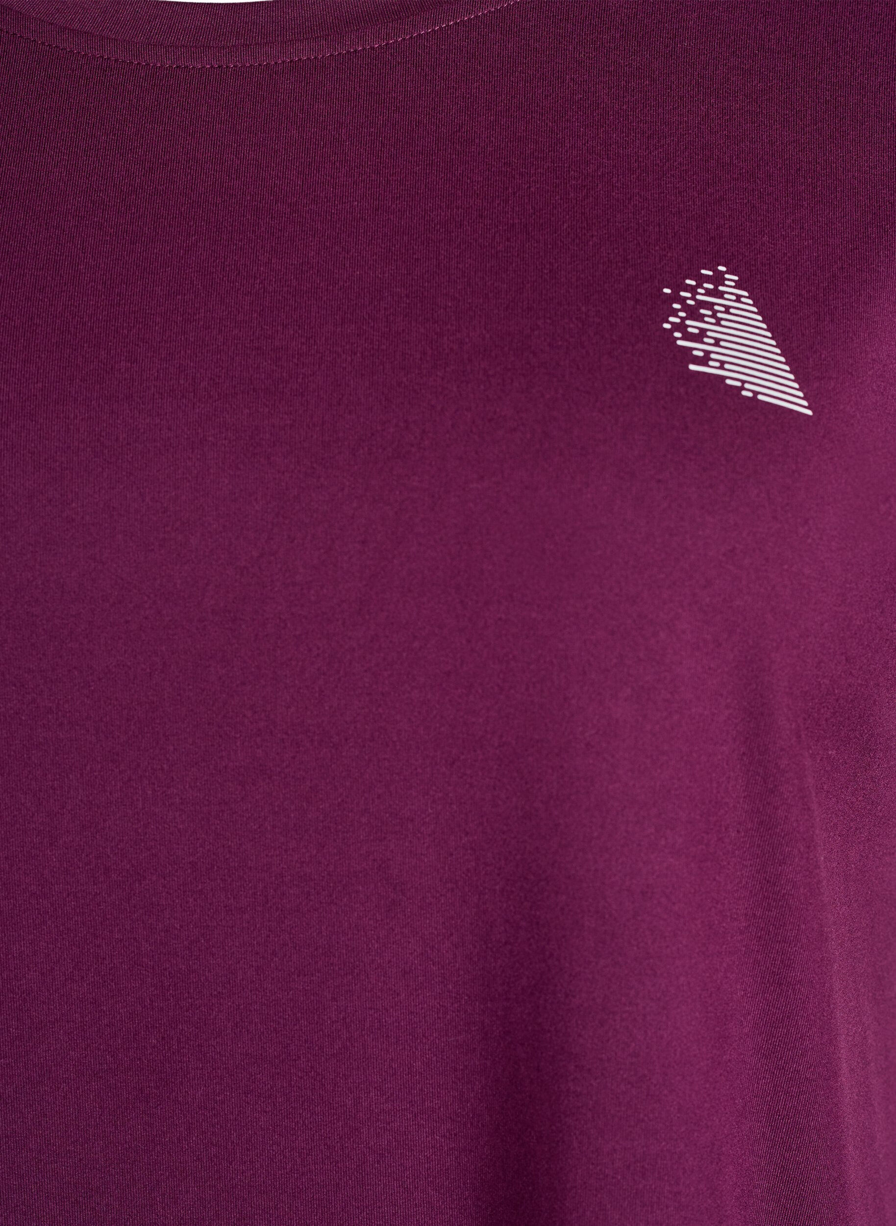 ZizziEnf&auml;rgad tr&auml;nings-T-shirt, Lila, Packshot image number 2